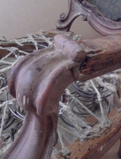 реставрация антикварного кресла